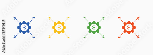 Scalability Icon Set Color Multiple Style Collection Element For Design