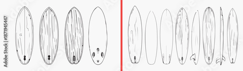 surfboard beach illustration, summer sport drawing, surf board artwork, ocean surfing design, hand drawn surfboard clipart, beach sport illustration, stock surfboard artwork

