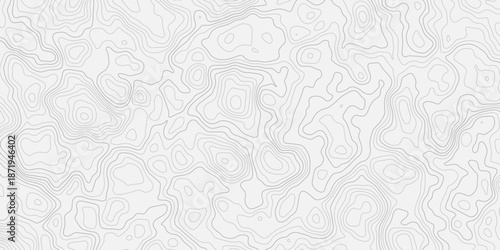 Abstract topographic contour lines illustrating mountain elevation and geographic relief.
Seamless terrain map pattern on a clean white background.