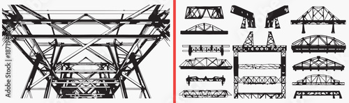 electric tower illustration, power line drawing, electricity pylon artwork, transmission tower design, hand drawn electric clipart, industrial power illustration, stock tower artwork

