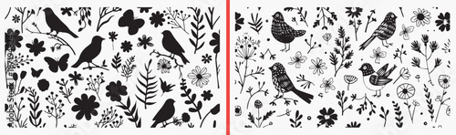 bird illustration set, flying animal drawing, feathered creature artwork, avian species design, hand drawn bird clipart, nature bird illustration, stock avian artwork

