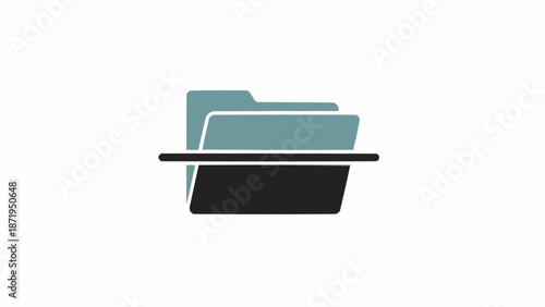 Folders on a shelf storage.