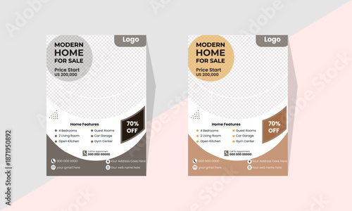 Modern and Minimalist Real Estate Flyer Template for Property Listing