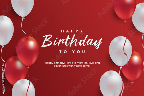 Happy Birthday celebration typography design for greeting card, poster or banner. Vector