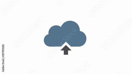 Cloud with upload arrow icon.