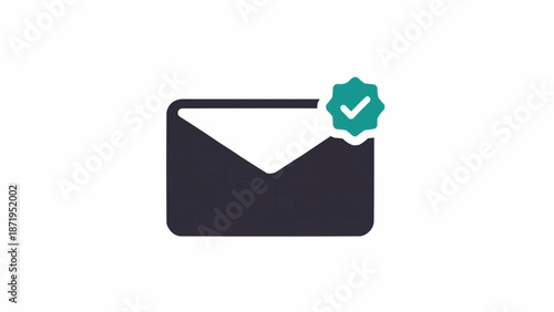 Email notification icon with checkmark.