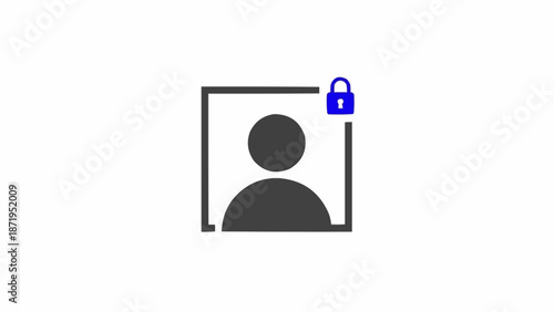Profile picture with lock icon.
