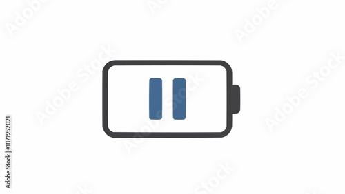 Battery icon with blue bars.