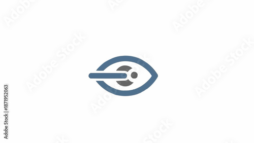 Eye with key inside iris symbol.