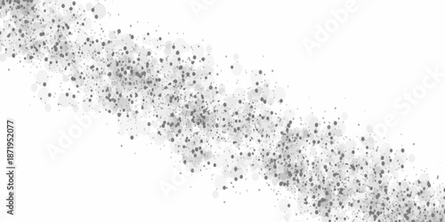 black brush blot, painted with black oil on a white isolated background