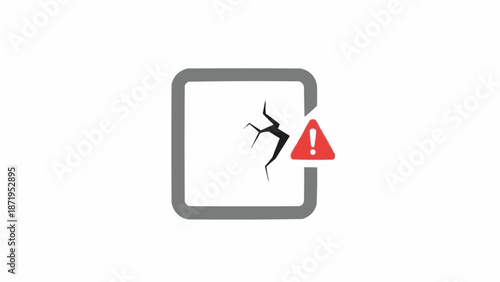 Warning sign with running person icon.