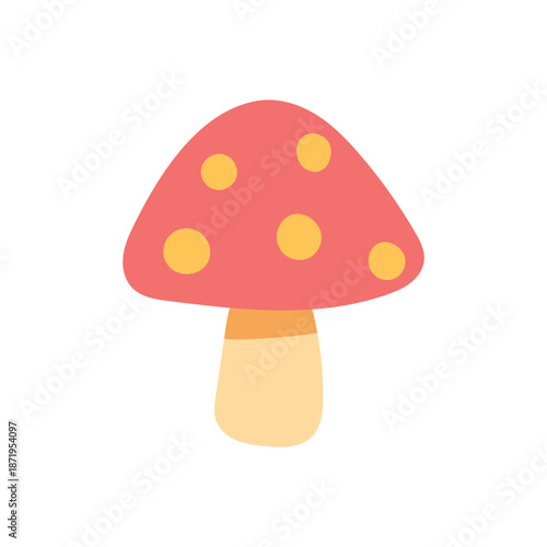 Whimsical mushroom drawing inspired by woodland nature, suitable for fairy gardens, autumn concepts, botanical visuals, and cozy illustrated environments.