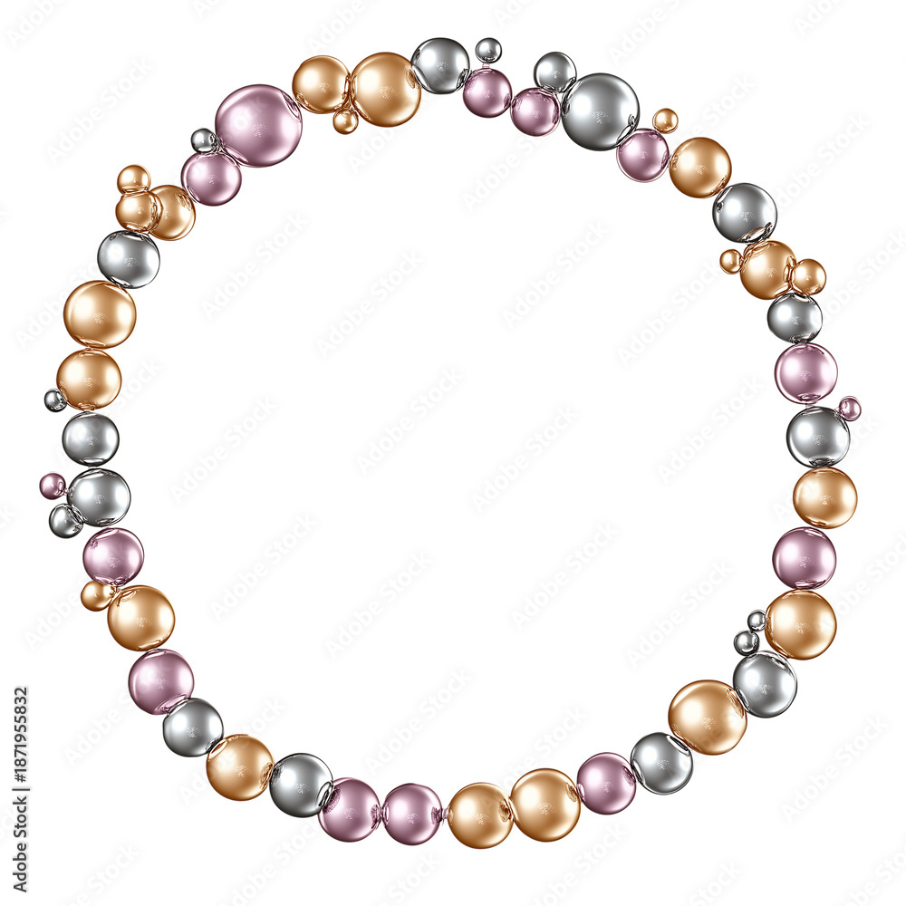 Fototapeta premium Bead Circle Clipart PNG