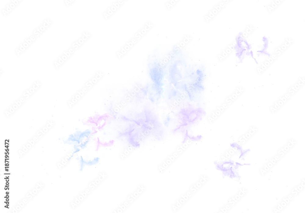 Obraz premium Midnight Cosmic Nebula Cloud with Sparkling Stars on Transparent Background