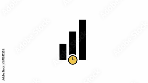 Bitcoin cryptocurrency bar chart graph.