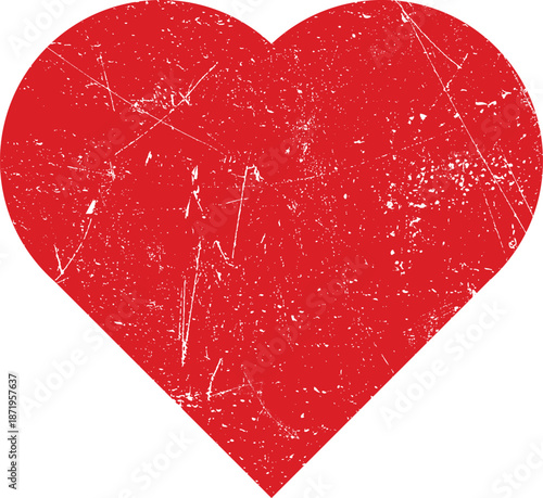 Scratchy textured heart shape . Minimal art design . Noise destroyed heart logo . Trendy defect error shapes . Glitched frame .Broken effect . Grunge texture . Distress effect .vector