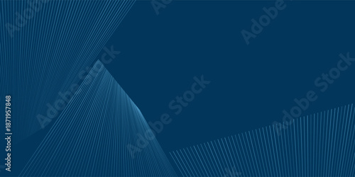 A sleek blue abstract background with converging lines and smooth gradients. The dynamic design and subtle transitions create a visually appealing and versatile backdrop for various creative projects.