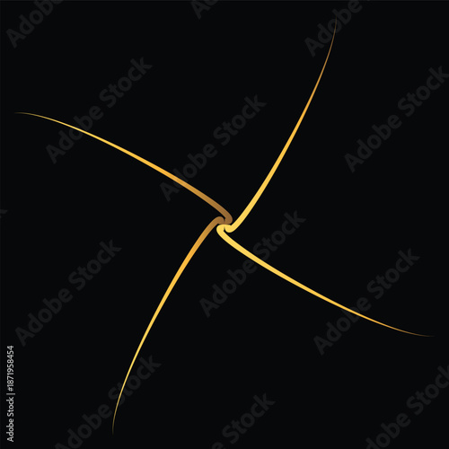 Minimal curves cross paths, creating a dynamic center that reflects balance, flow, and restrained energy, evoking modern aesthetics, quiet tension, and meditative space within abstract visual language