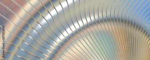 Abstract iridescent striped pattern background, wavy holographic purple blue ...