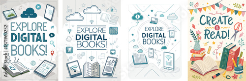 Diy book fair creative poster design ideas for digital and real worlds