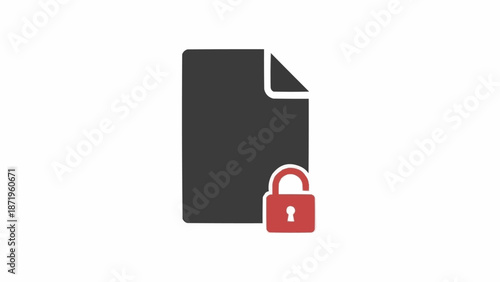 Secure locked document icon.