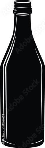 beer bottle on black