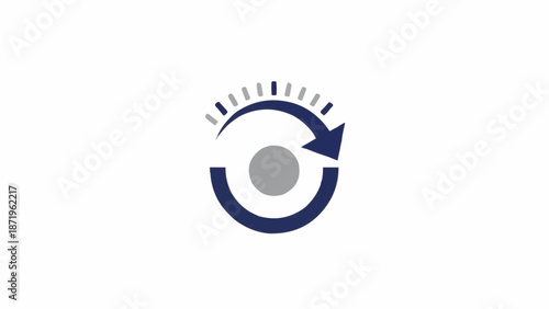 Circular Arrow Graphic Design Element.