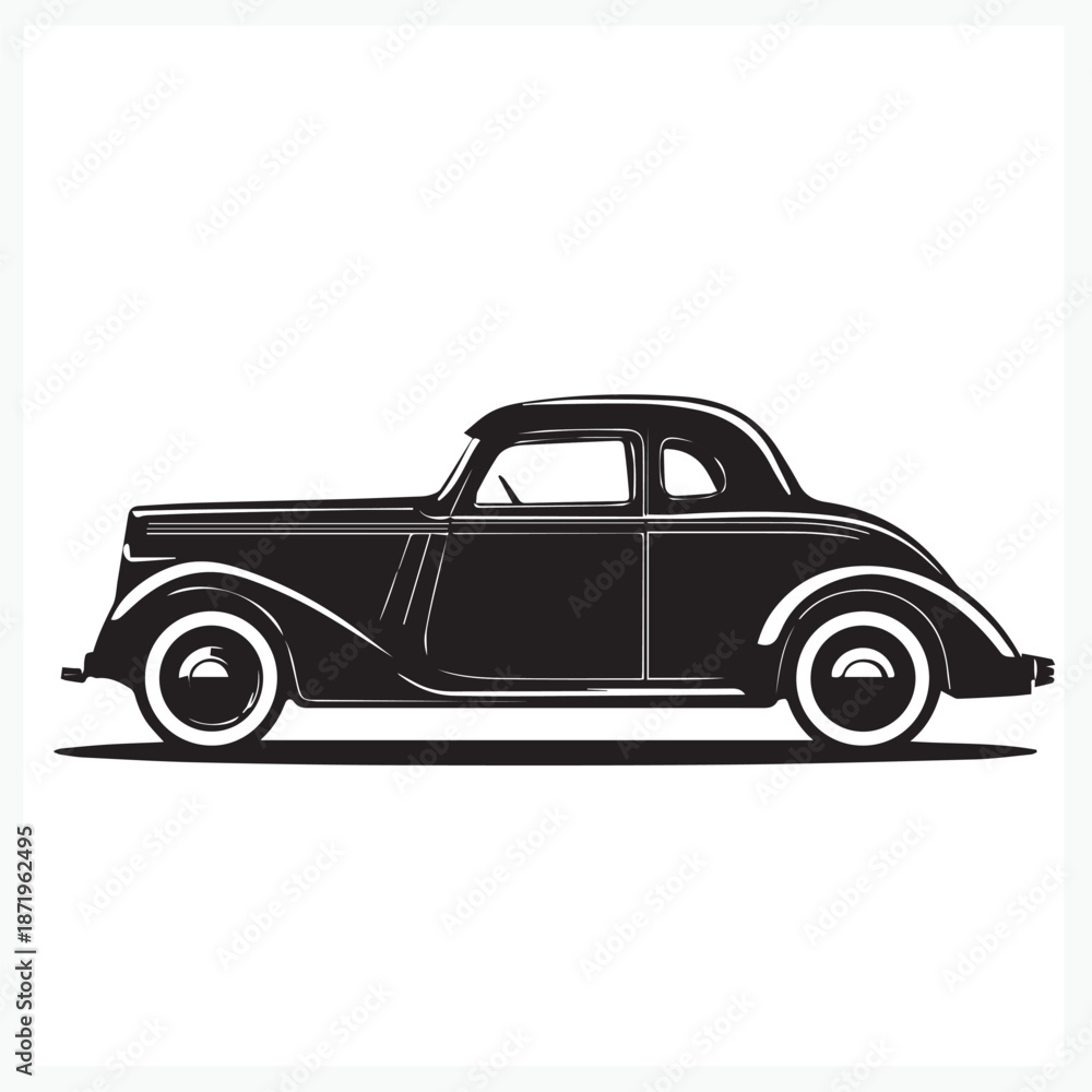 Obraz premium retro car vector illustration