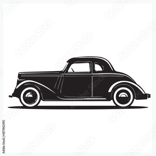 retro car vector illustration