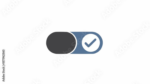 Toggle switch with check mark.