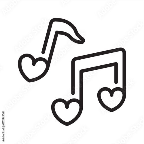 love music simple line icon
