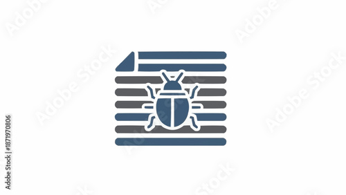 Shield bug insect on paper.