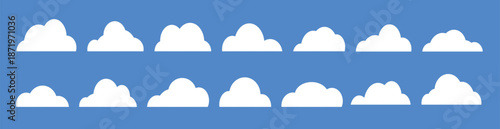 empty cartoon clouds on purple background comic cloud