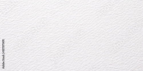 A clean, blank white paper background featuring a rough textured surface and vintage wall pattern creates an empty material canvas for grey grunge design backdrop