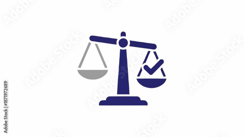 Canvastavla Scales of justice balance symbol.