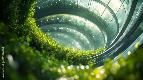 Botanical Spiral: A fusion of nature and sustainable futuristic architecture