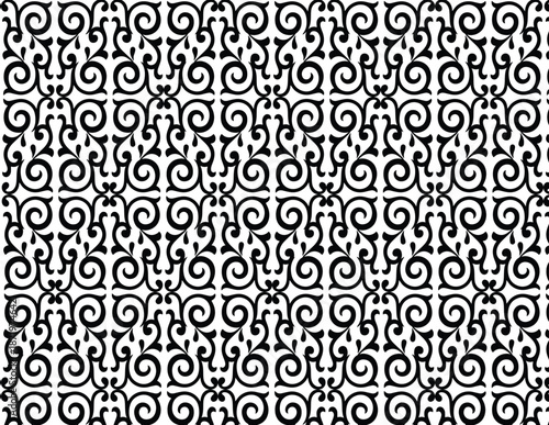seamless damask corner scroll pattern