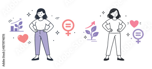 Confident female empowerment: gender equality and growth