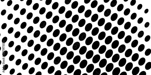Dotted halftone gradient texture. Fading polka dot background. Repeated dots gradation pattern. Black and white vanishing comic pop art backdrop. Horizontal halftone raster effect wallpaper. Vector
