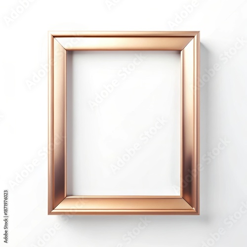 Empty rose gold picture frame