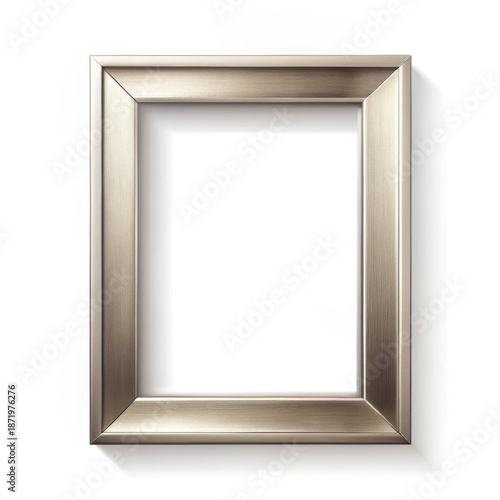 Empty silver picture frame