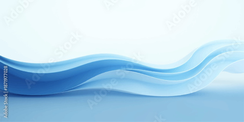 Abstract blue wave background featuring a flowing water design with light curves and motion lines for a modern vector art wallpaper backdrop
