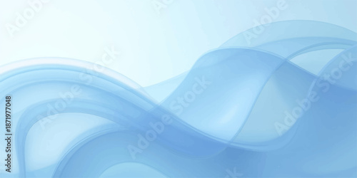 Abstract blue wave background featuring a flowing vector design with soft light curves and wavy lines creating a motion pattern for a web wallpaper backdrop