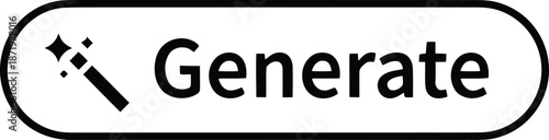 AI generate icon, ai generate button icon, artificial intellegence icon.