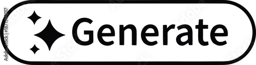 AI generate icon, ai generate button icon, artificial intellegence icon.