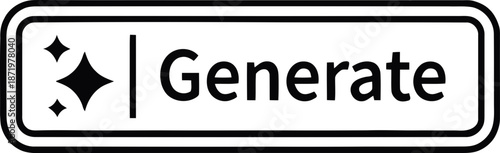 AI generate icon, ai generate button icon, artificial intellegence icon.