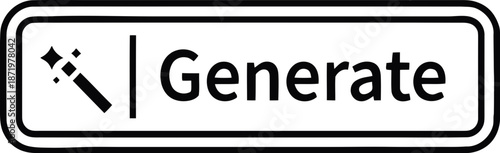 AI generate icon, ai generate button icon, artificial intellegence icon.