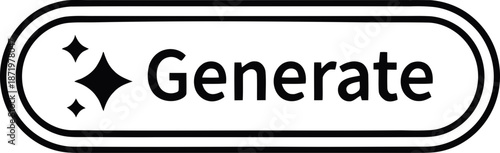 AI generate icon, ai generate button icon, artificial intellegence icon.