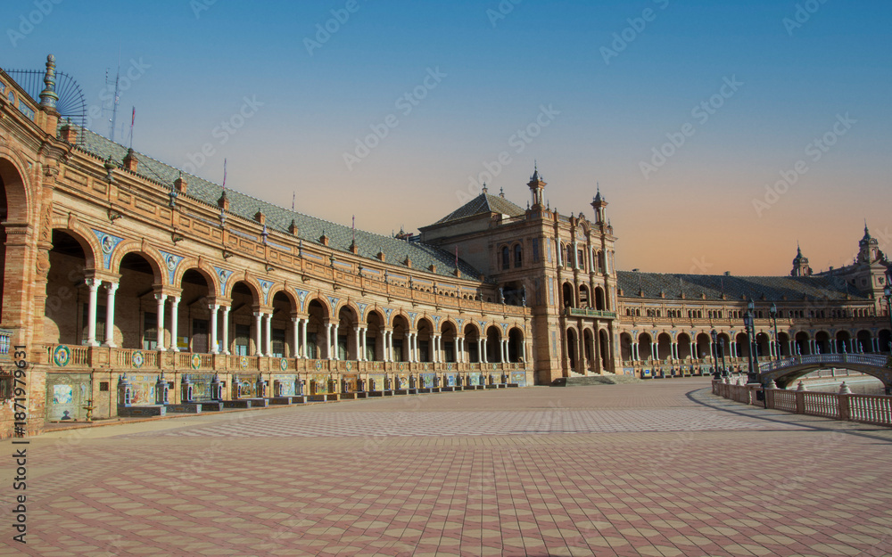 Fototapeta premium historic architecture in Seville, the beautiful Andalusian capital