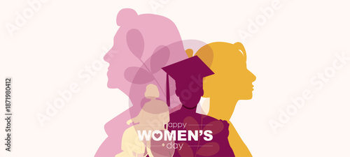 Happy Women's Day banner.